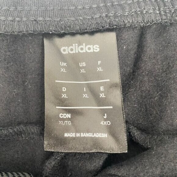 adidas Mens Essentials 3-stripes Fleece Jogger Pant Black White Size XL New - Picture 11 of 16